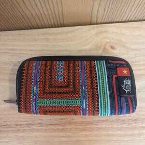 Ethnotek Chiburi Accordion Wallet RFID Fair Trade Stitched Wrap Zip